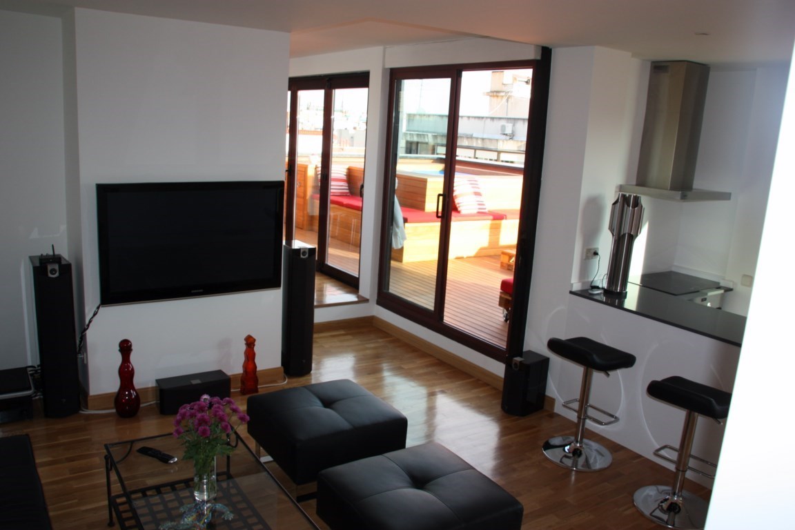Rent Madrid Penthouse Living Room